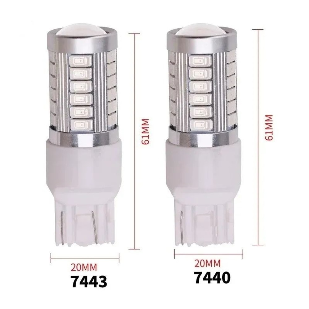 2Pack 7000K White 1156 1157 LED Bulbs For Brake Reverse Turn Signal Lights BA15S BAY15D P21W 2