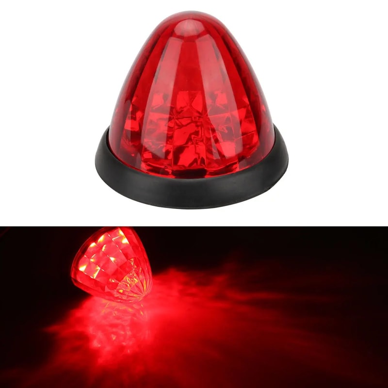 Big Watermelon 24V LED Side Marker Light Truck Clearance Trailer Warning Lamp AlwaysOn Flashing 7