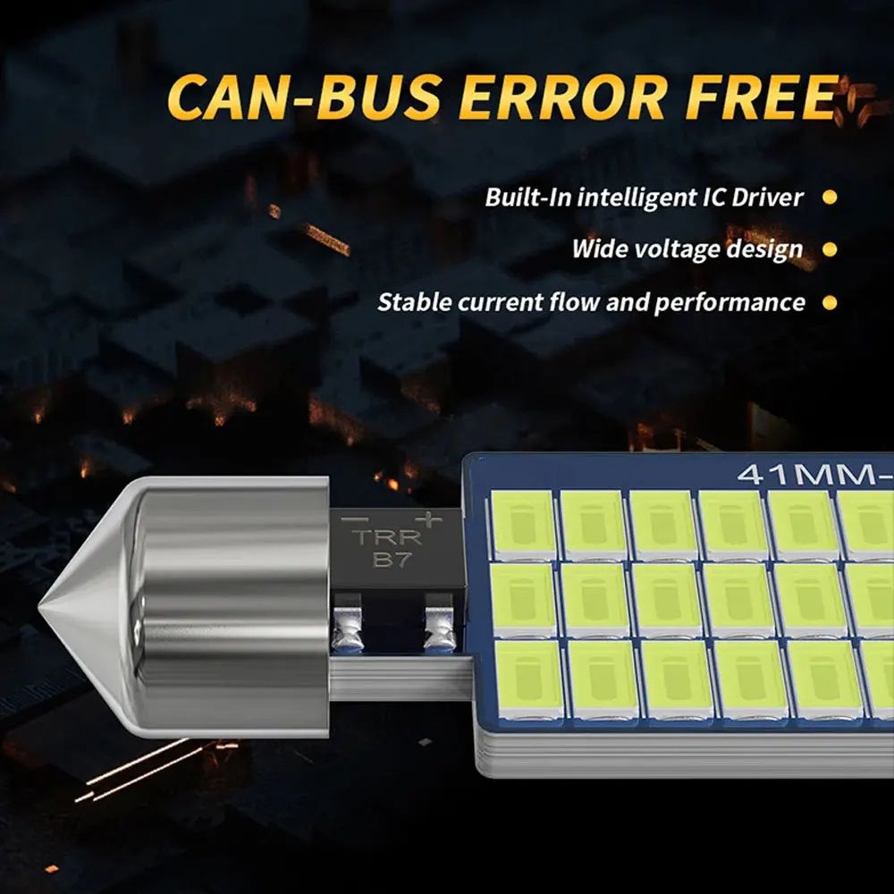 Premium Canbus LED Festoon Bulbs 12V UltraBright C5W Interior License Plate Light Upgrade 3