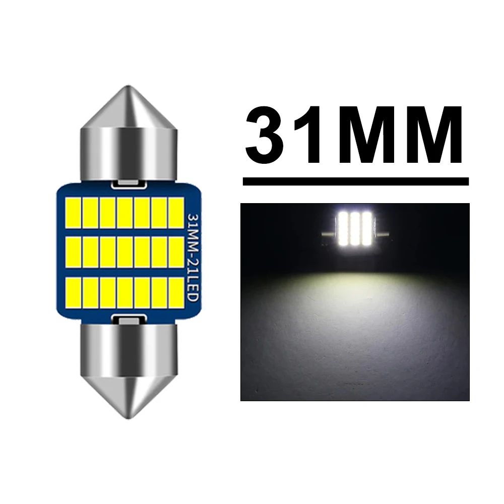 Premium Canbus LED Festoon Bulbs 12V UltraBright C5W Interior License Plate Light Upgrade 6