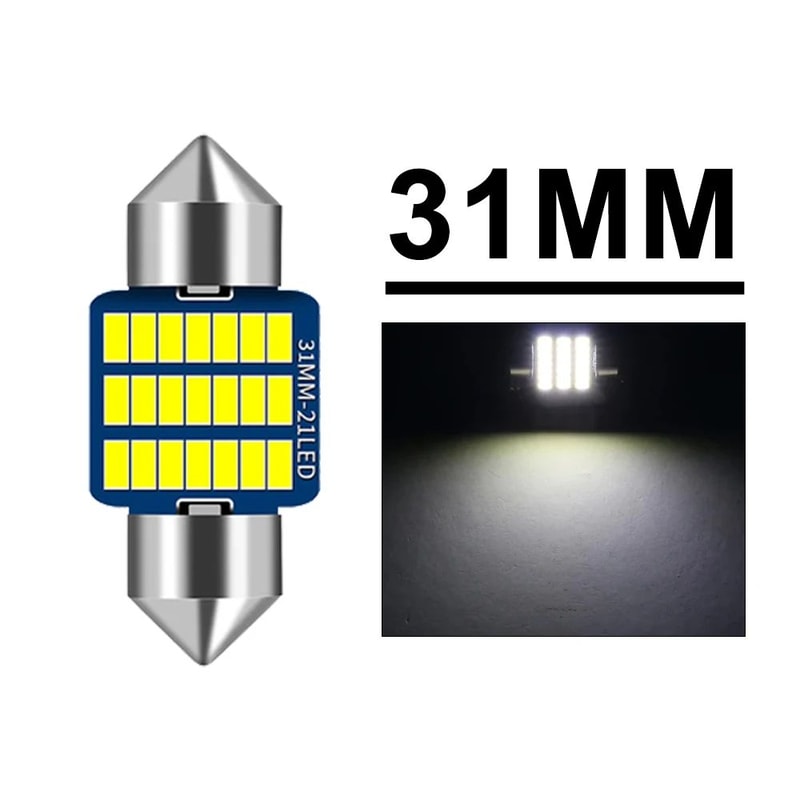 Premium Canbus LED Festoon Bulbs 12V UltraBright C5W Interior License Plate Light Upgrade 6