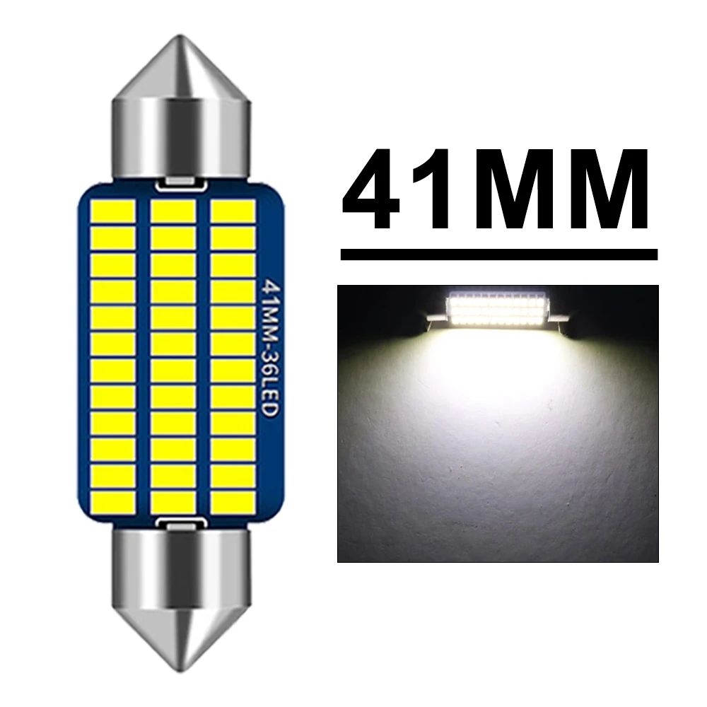 Premium Canbus LED Festoon Bulbs 12V UltraBright C5W Interior License Plate Light Upgrade 9