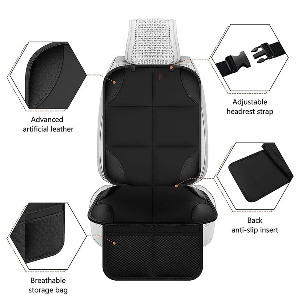 SecureRide Waterproof Car Seat Protector Mat For Baby Child Safety Seats 1