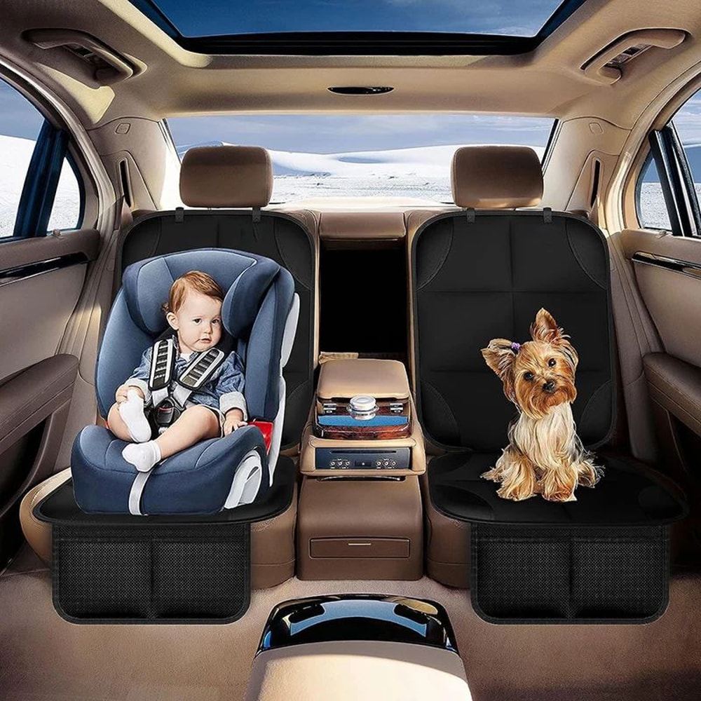 SecureRide Waterproof Car Seat Protector Mat For Baby Child Safety Seats 4