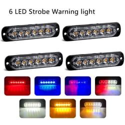 6-led grille led strobe light (12v/24v) - compact emergency warning lamp for cars & trucks