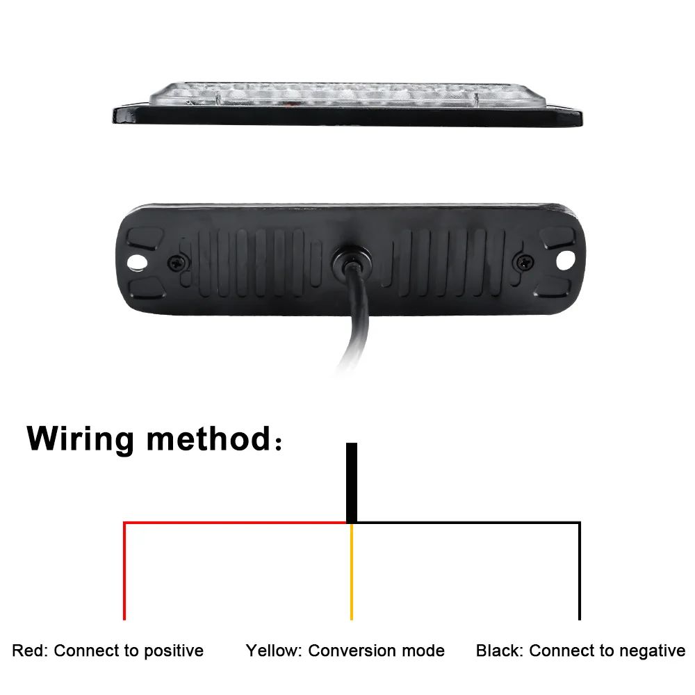 6LED Grille LED Strobe Light 12V24V Compact Emergency Warning Lamp For Cars Trucks 4