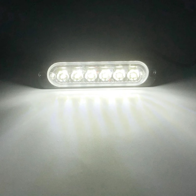 6LED Grille LED Strobe Light 12V24V Compact Emergency Warning Lamp For Cars Trucks 7