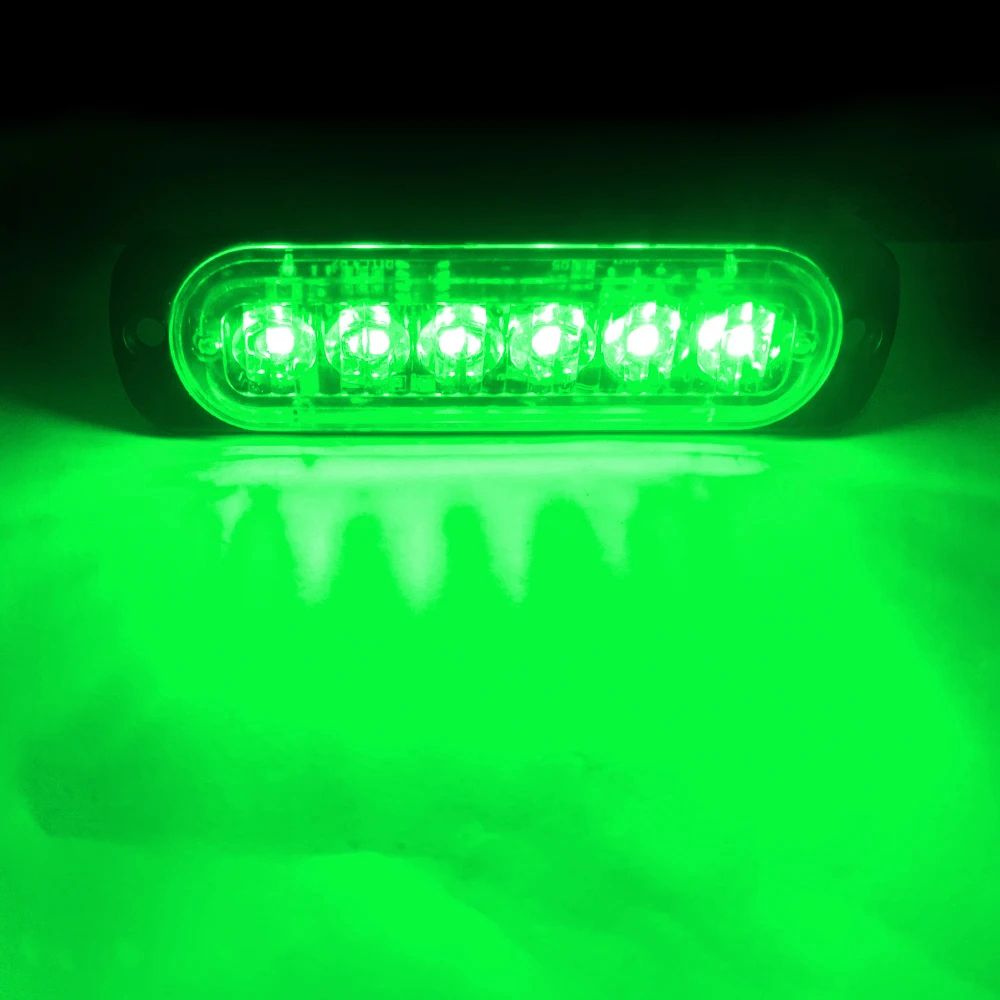6LED Grille LED Strobe Light 12V24V Compact Emergency Warning Lamp For Cars Trucks 11