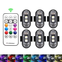 premium rgb wireless led strobe lights – multi-mode motorcycle warning lights & universal car position flash