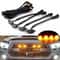 Universal 12LED Car Grille LED Light Smoked Amber White 12V OffRoad Grille Lights For Trucks SUV 4