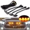 Universal 12LED Car Grille LED Light Smoked Amber White 12V OffRoad Grille Lights For Trucks SUV 4