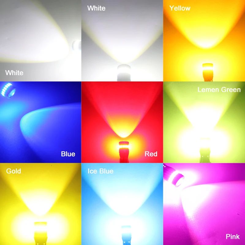 Canbus ErrorFree T10 LED Bulbs Flash Strobe W5W 12V Parking Clearance Lights 2Pack 5