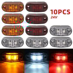 24v led trailer clearance marker lights – waterproof side warning tail light kit for trucks, vans & caravans (10-pack)