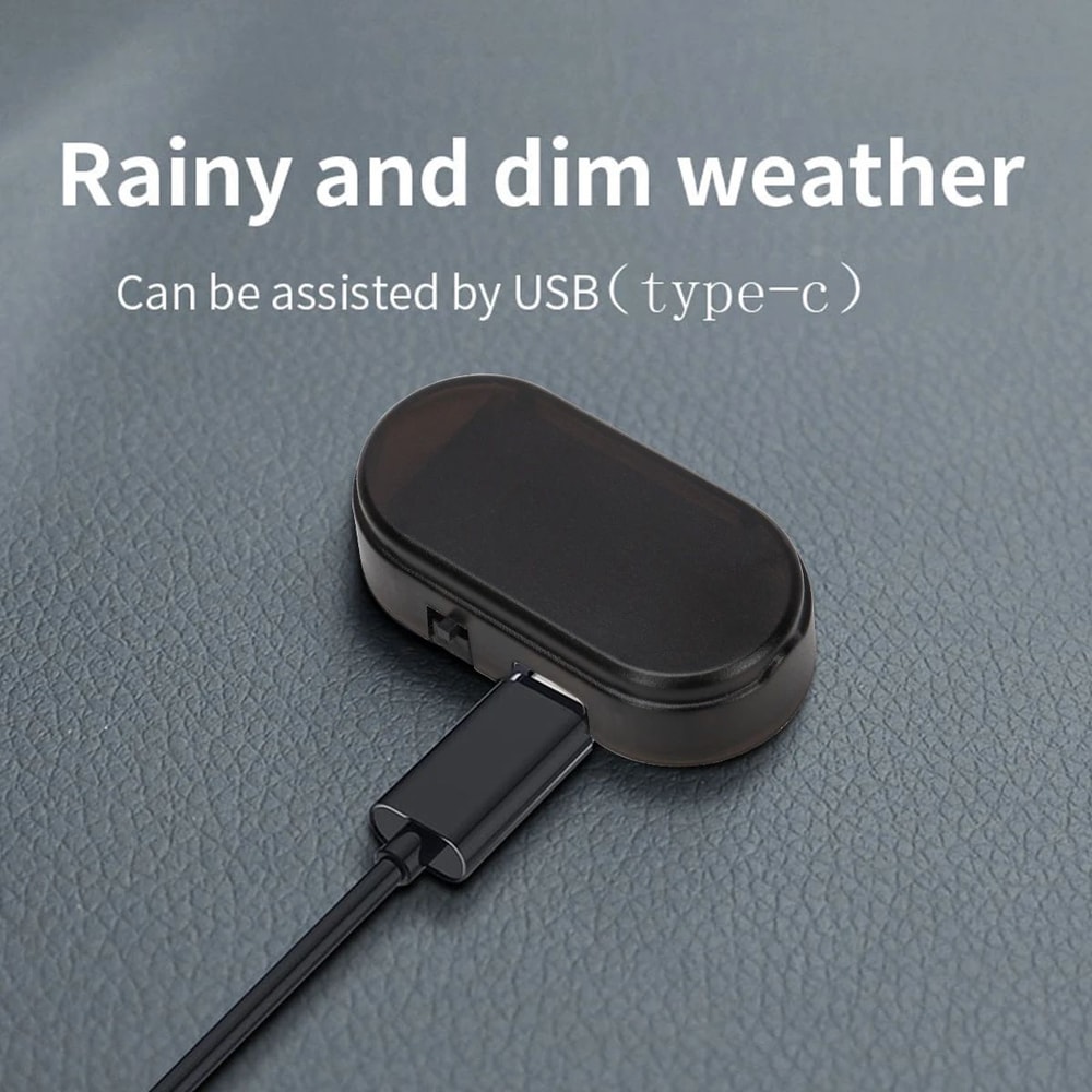 Solar Dummy Car Alarm Light With Auto Night Sensor Flashing LED Fake Security Warning Lamp 4