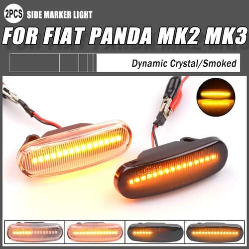 Premium Dynamic LED Turn Signal Side Marker Lights for Fiat Panda & Grande Punto