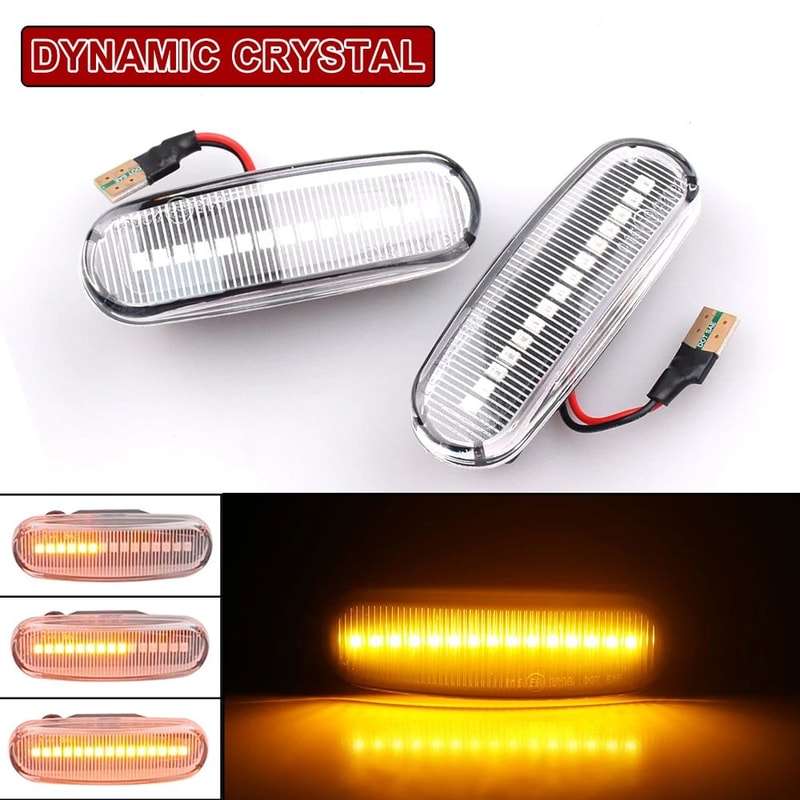 Premium Dynamic LED Turn Signal Side Marker Lights For Fiat Panda Grande Punto 7