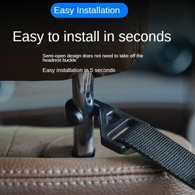 MultiFunction Car Headrest Hook Umbrella Holder HeavyDuty Car Seat Back Organizer 2PCS 4