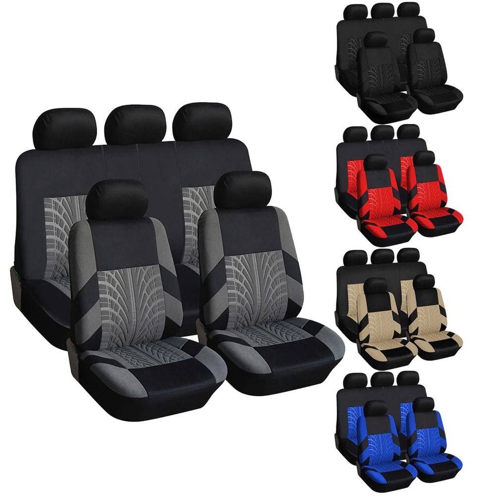 AllSeason Universal Polyester Car Seat Covers Full Set 0
