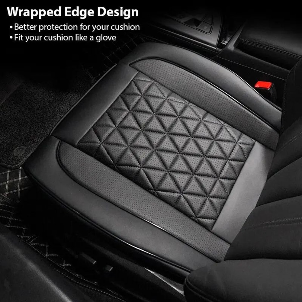 Premium PU Leather Car Seat Cover Universal Front Seat Cushion Protector 1