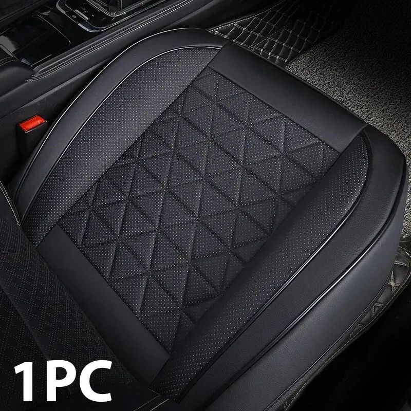 Premium PU Leather Car Seat Cover Universal Front Seat Cushion Protector 6