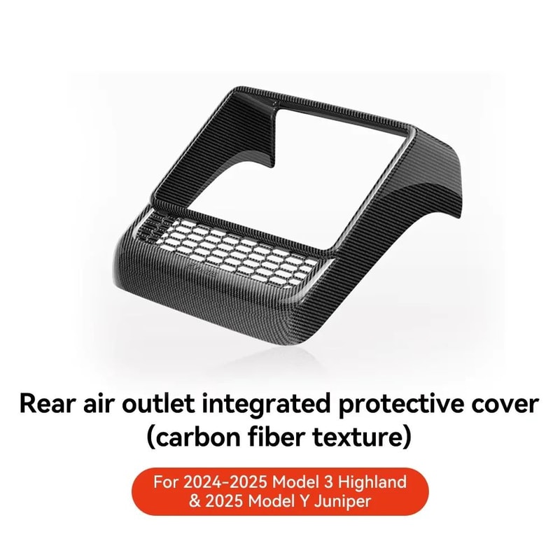 Tesla Model 3 Highland Rear Vent Guard Center Console Air Outlet Dust Cover 6