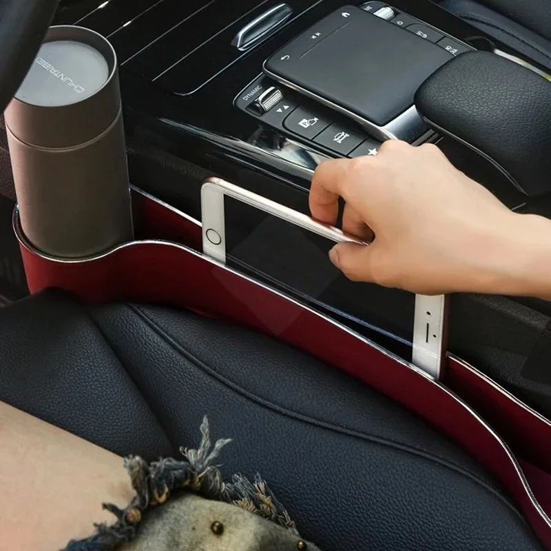 DriveTidy Car Seat Gap Filler Organizer With Cup Holder Phone Slot 2Pack 4