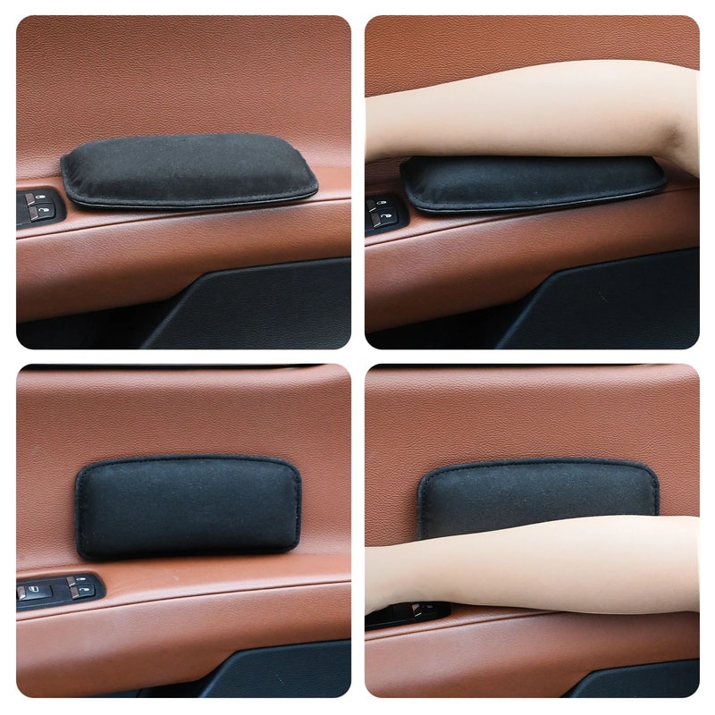 ErgoDrive Memory Foam Car Knee Pad Suede Comfort Car Interior Knee Cushion With Thigh Support 2