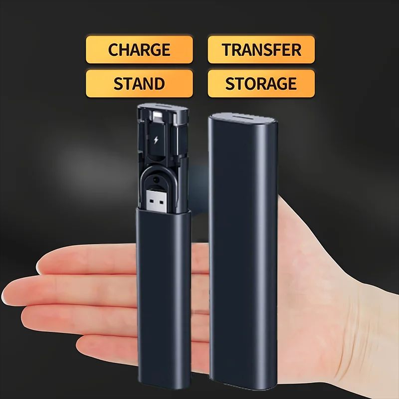 PowerCarry 5in1 Charging Cable Case 60W USBC Fast Charging Travel Kit 5