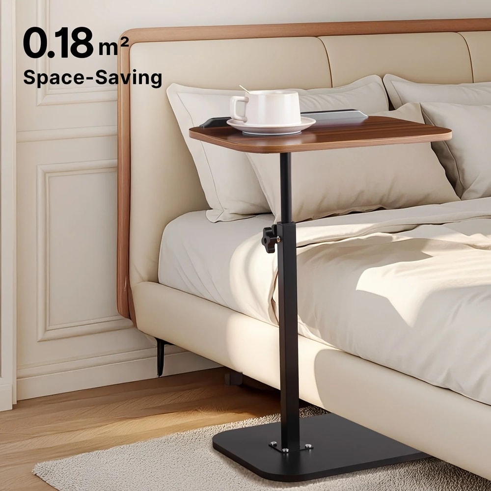 Modern 360 Rotating Adjustable Laptop Table CShaped Sofa Side Desk 1