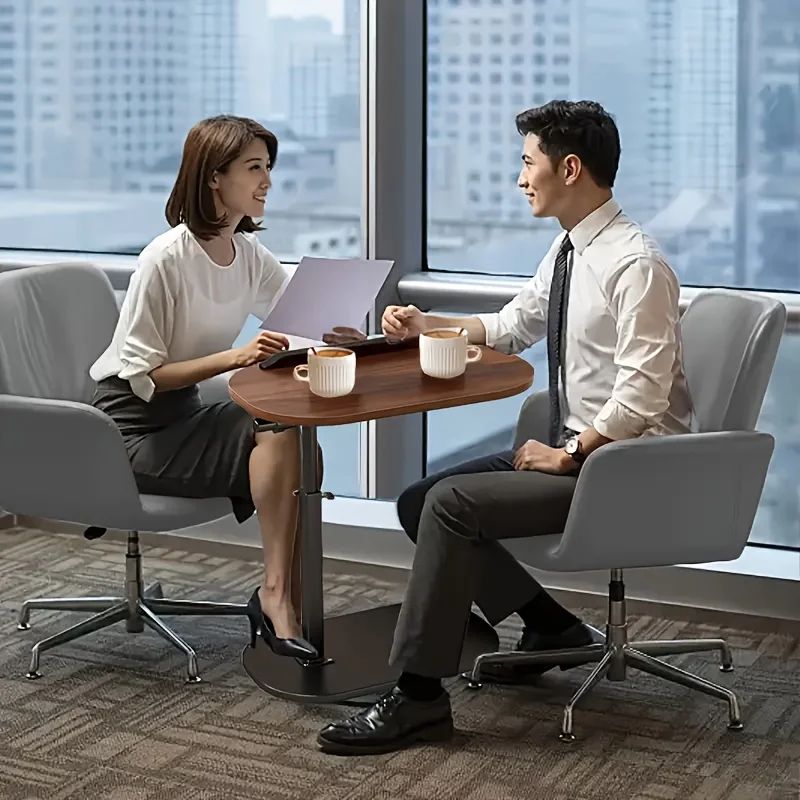 Modern 360 Rotating Adjustable Laptop Table CShaped Sofa Side Desk 3