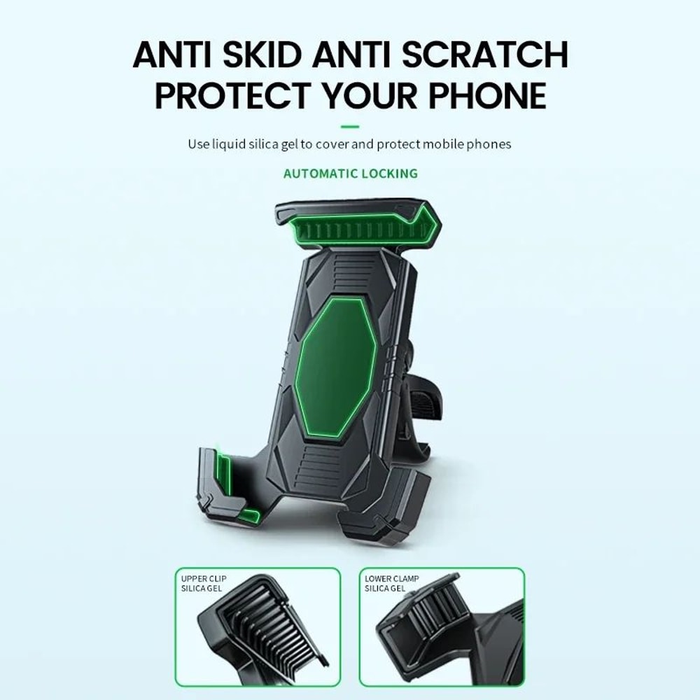 360 Secure Grip Bike Phone Holder Universal Bicycle Motorcycle Handlebar Mount For 458 Smartphone 1