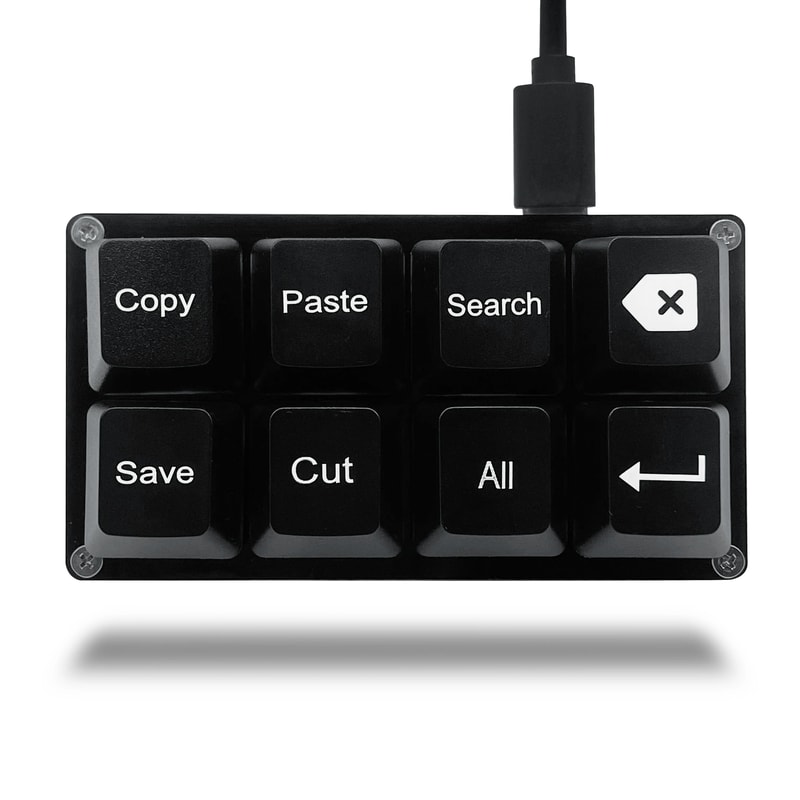 ProKey 8Key Programmable Macro Keypad Compact USB Shortcut Controller For Gaming Productivity 0