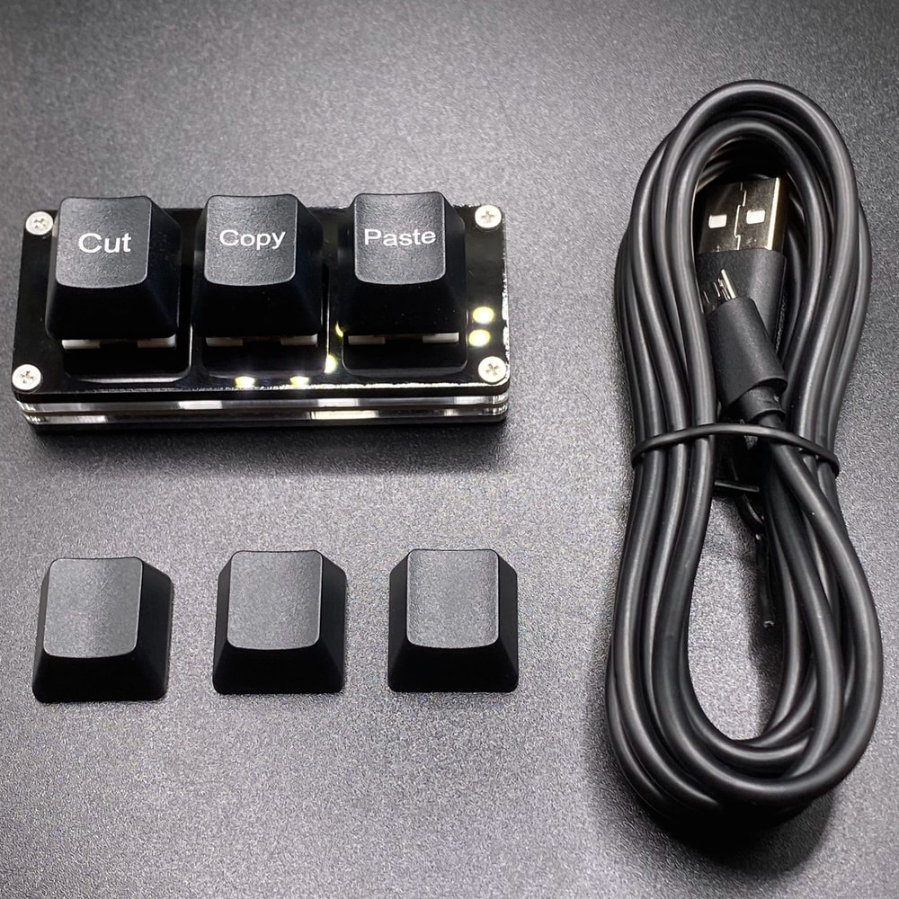 SmartTap 3Key RGB Macro Keypad Programmable Mini Mechanical Keyboard For Fast Copy Paste Shortcuts 5