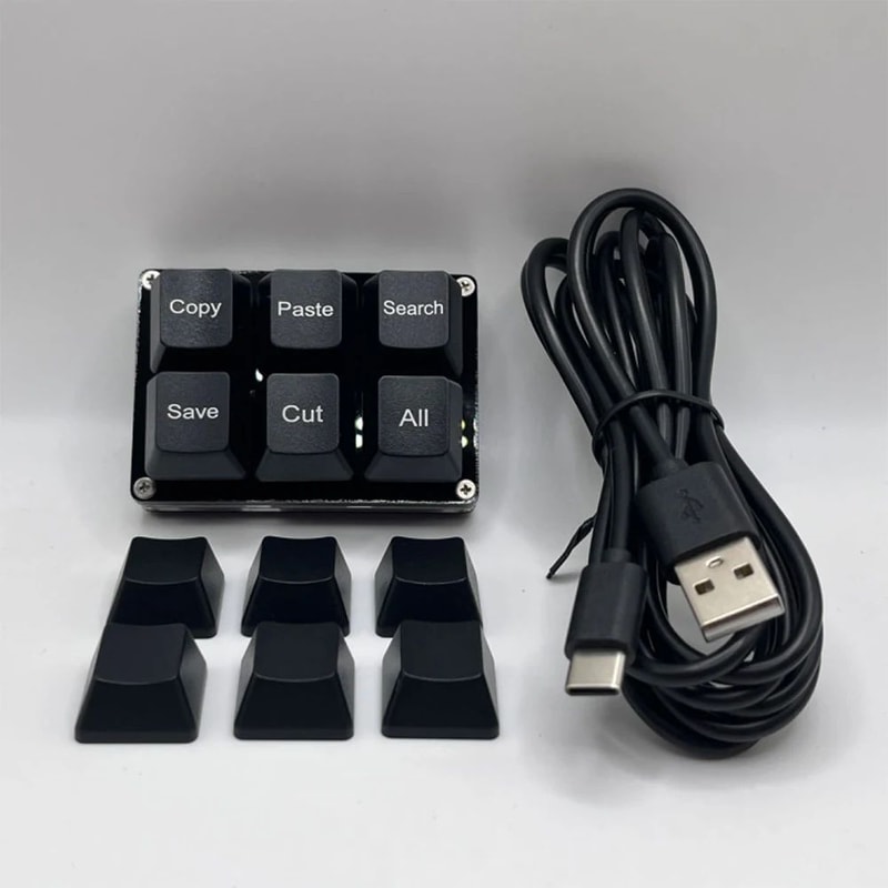 ProStream 6Key Programmable Macro Keyboard OneHanded Mini Shortcut Keyboard For Fast Workflow 5