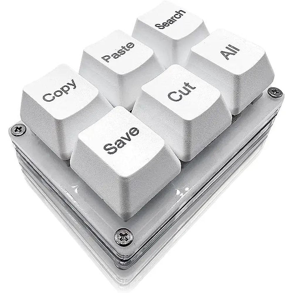ProStream 6Key Programmable Macro Keyboard OneHanded Mini Shortcut Keyboard For Fast Workflow 6