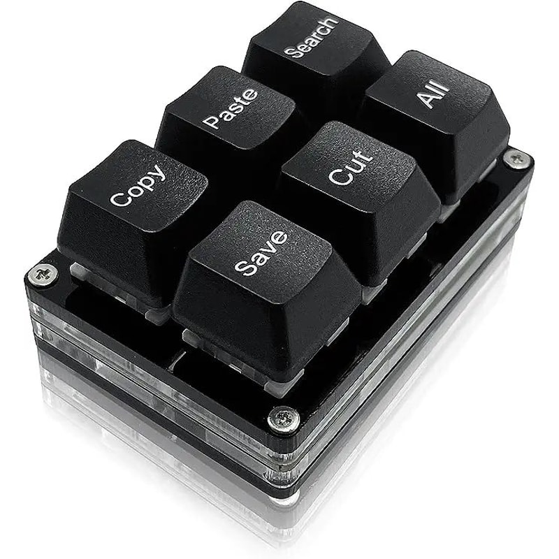 ProStream 6Key Programmable Macro Keyboard OneHanded Mini Shortcut Keyboard For Fast Workflow 7