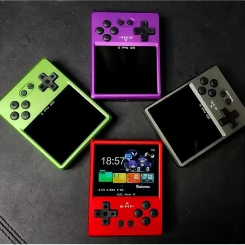 PixelForge Retro Metal Handheld Game Console Portable Gaming System With 5000 Classic Games 0