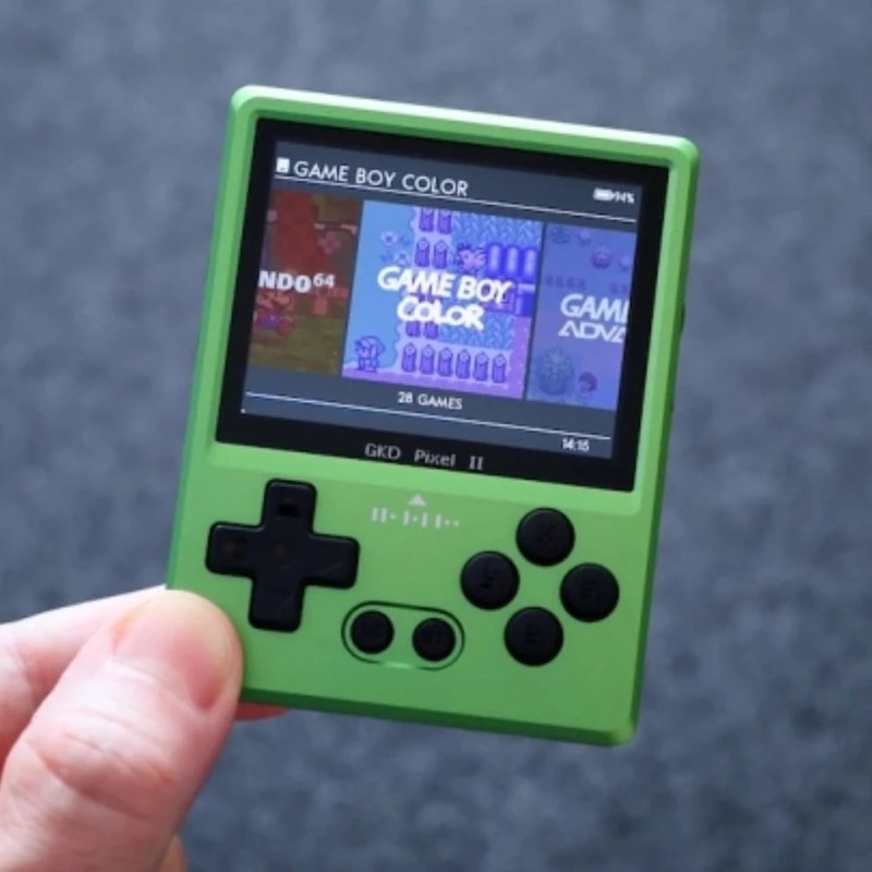 PixelForge Retro Metal Handheld Game Console Portable Gaming System With 5000 Classic Games 4