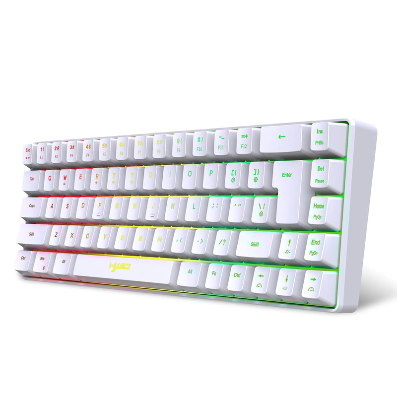 60 Compact RGB Backlit Keyboard 68Key Portable Wired Mini Keyboard For Gaming Office 1