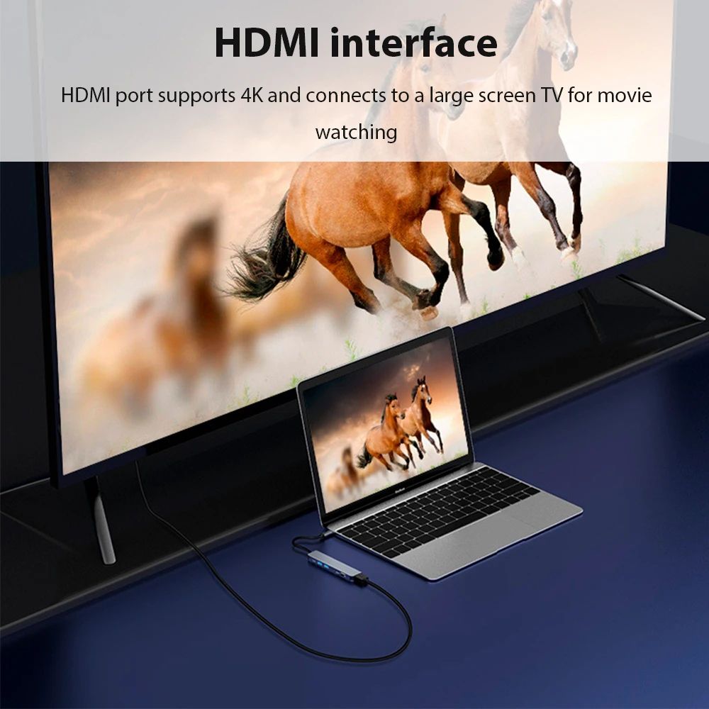 6in1 USBC Hub Docking Station With Ethernet 65W Charging 2