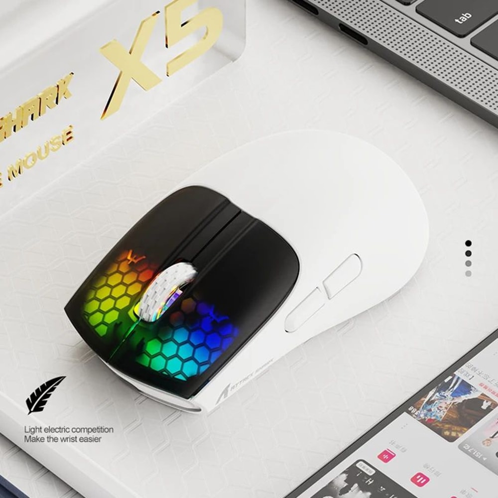 Attack Shark X5 Ultralight TriMode Wireless Gaming Mouse With PixArt Optical Sensor 8