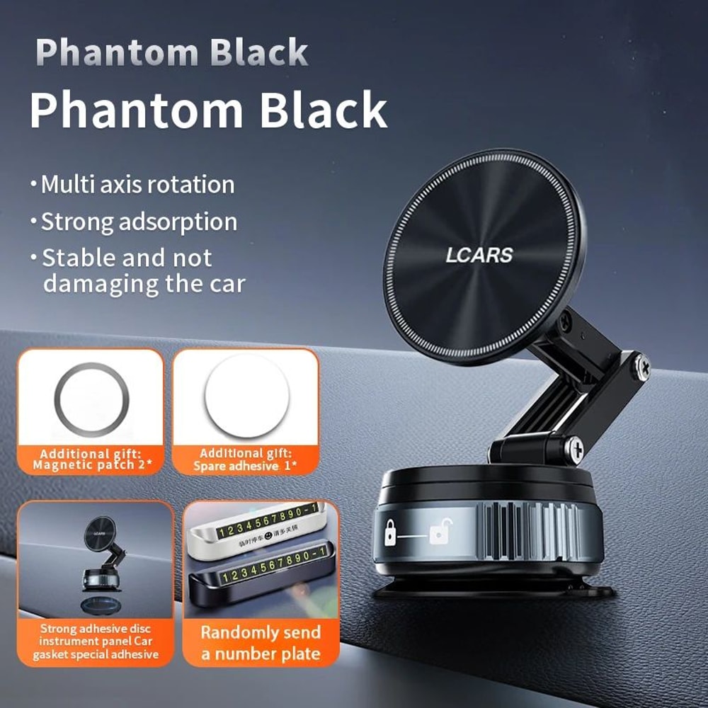 FlexGrip Magnetic Car Phone Holder Foldable 360 Vacuum Suction Dashboard Windshield Mount 7