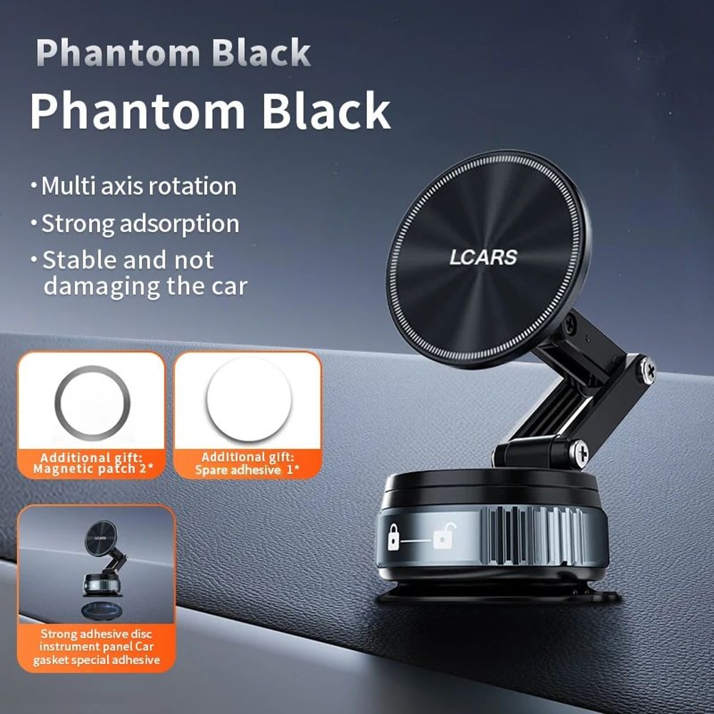 FlexGrip Magnetic Car Phone Holder Foldable 360 Vacuum Suction Dashboard Windshield Mount 6