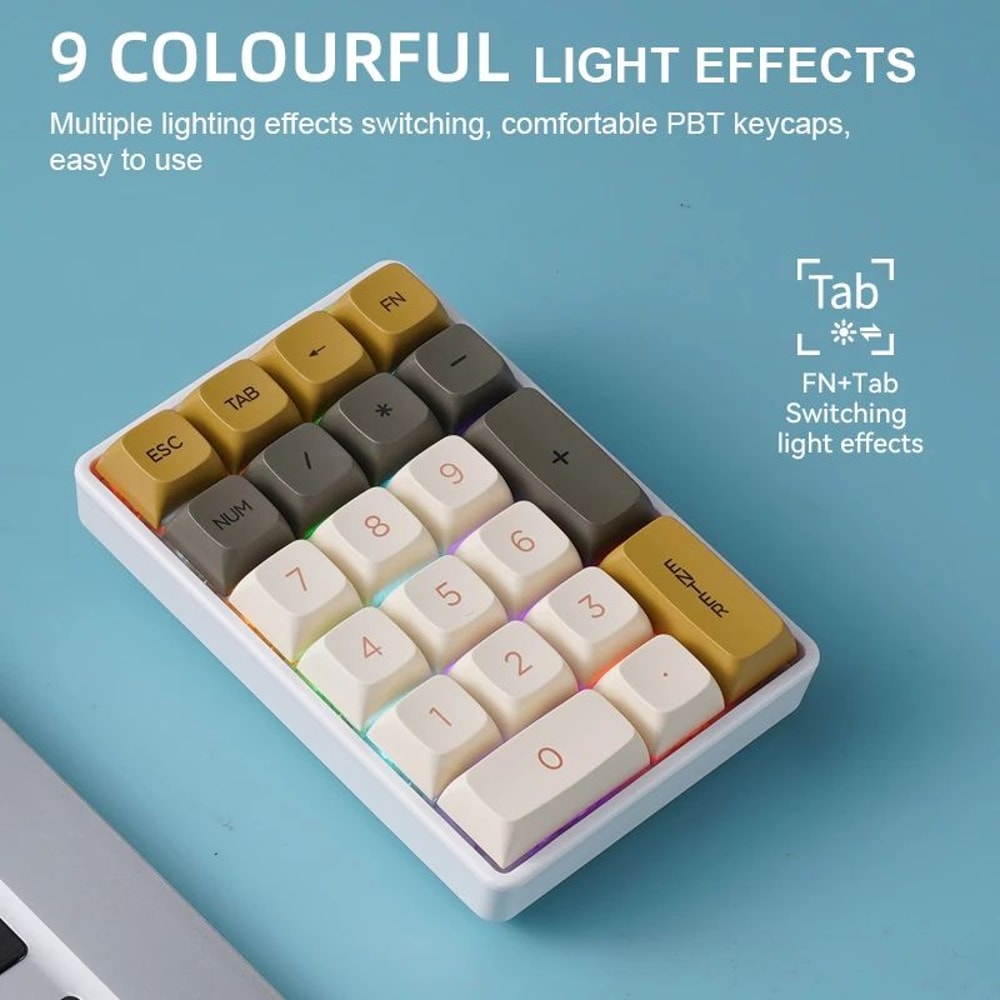 FREEWOLF K21 TriMode Wireless Mechanical Numpad With HotSwap Keys 3