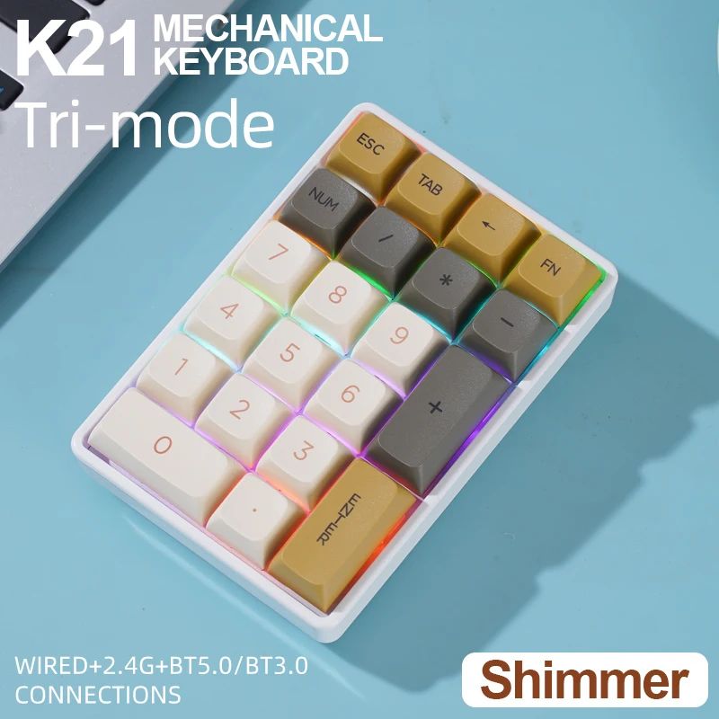 FREEWOLF K21 TriMode Wireless Mechanical Numpad With HotSwap Keys 6