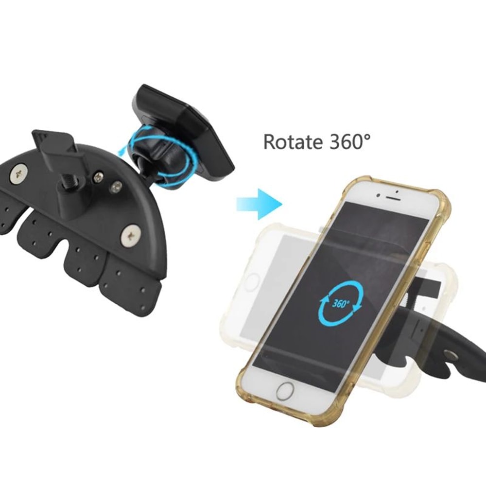 Universal CD Slot Phone Mount With 360 Rotation Strong Magnetic Hold For Smartphones GPS 1