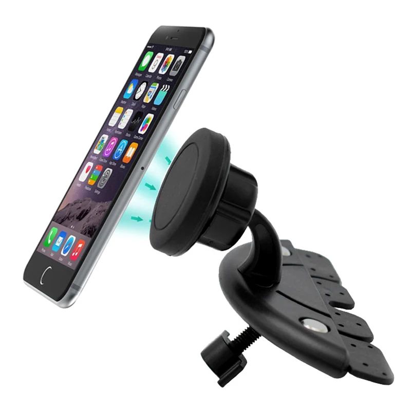 Universal CD Slot Phone Mount With 360 Rotation Strong Magnetic Hold For Smartphones GPS 3