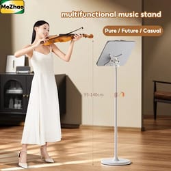 profold adjustable portable music stand for sheet music, books & tablet