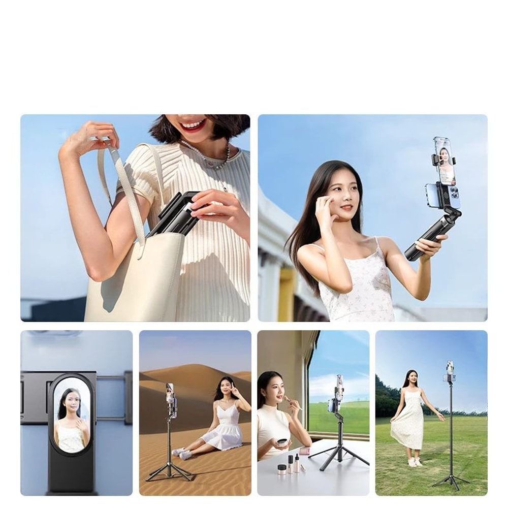 Portable Phone Teleprompter Tripod Holder For Live Streaming Vlogging Scripts 3