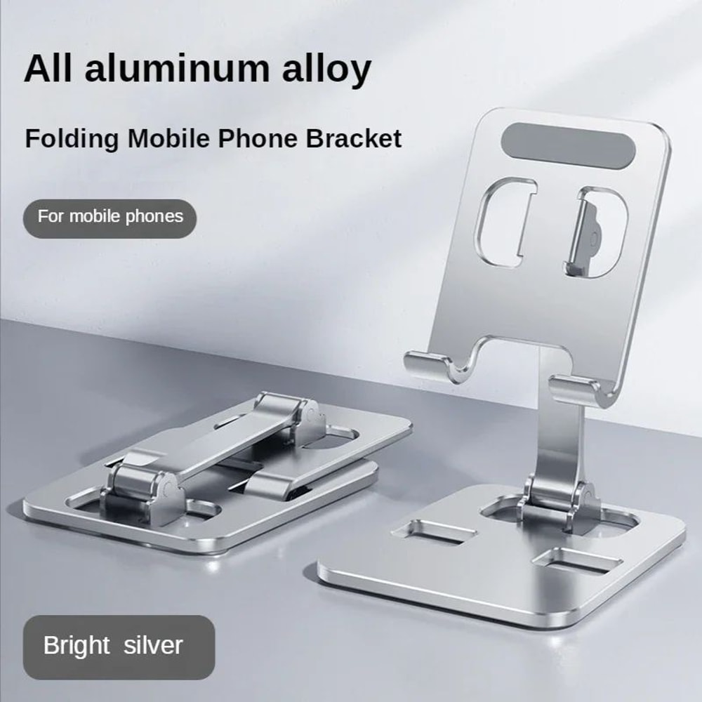 Adjustable Foldable Phone Stand Aluminum Desktop Holder For Smartphones Tablets 1